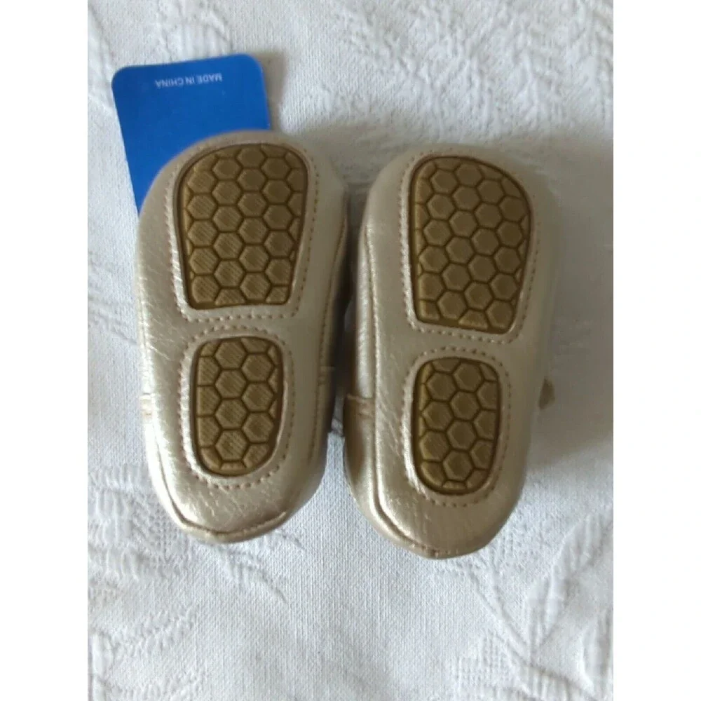 Valen Sina Baby Toddler Girl Shoes Glittery Gold Size 1 NEW